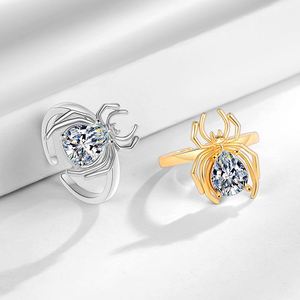 Anillo 18k Halloween Spider Open <b>Adjustable</b> <b>Ring</b> Jewelry for Women Sparkling Zircon Index Finger <b>Ring</b> Punk Gothic Y2K Jewelry - Product Image 3