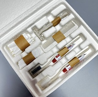 Boîte d'emballage personnalisée en pulpe moulée de fibres de canne à sucre biodégradable pour trousse de toilette