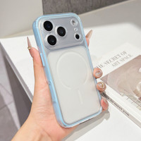 Coque Premium TPU Bicolore 2-en-1 à Aspiration Magnétique pour 17 Pro/16/13, Résistante aux Chutes, Transforme Instantanément l'Apparence