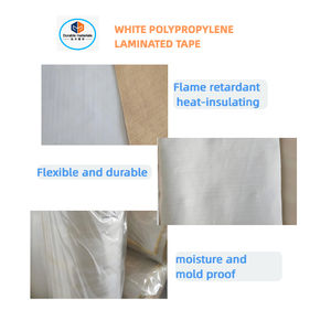 Rouleau d'isolation carré en <span class=keywords><strong>laine</strong></span> <span class=keywords><strong>de</strong></span> <span class=keywords><strong>verre</strong></span> et polypropylène écologique OEM, ignifuge et insonorisant pour toitures et cloisons <span class=keywords><strong>de</strong></span> bâtiments - Product Image 4