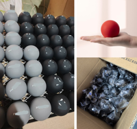 Vente en gros usine, Logo personnalisé, Balle de massage en silicone de 63 mm pour thérapie des points de pression, massage des pieds et des dos, type Lacrosse