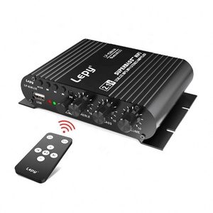 Amplificateur audio HiFi miniature LEPY838 Bluetooth 5.0, amplificateur numérique classe D TPA3116 50W*2, audio domestique, voiture, marine, entrée USB/AUX - Product Image 1