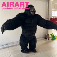 Costumes de mascotte taille disponible Costume de gorille gonflable pour adultes