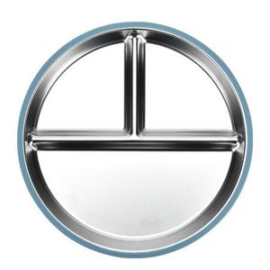 Plato de Comida Redondo de Acero Inoxidable en Oferta, Platos Divididos para Niños Pequeños, Funda Antideslizante, Plato de Silicona para Bebés de Grado Alimenticio - Product Image 6