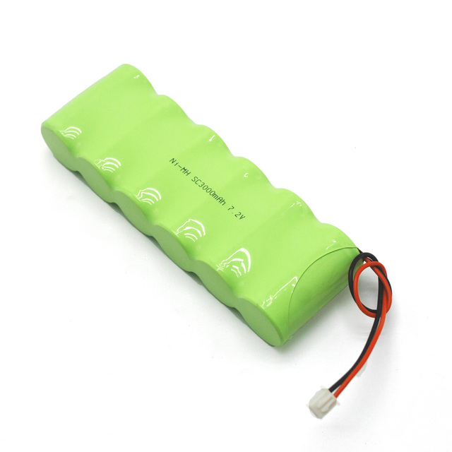 7.2V 3000mAh Rechargeable Ni-MH Battery Pack for RC Cars and Hobby Electronics