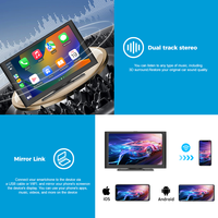 Maustor Reproductor MP5 Universal para coche 9 pulgadas CarPlay inalámbrico Android Auto Multimedia portátil BT/AUX/FM transferencia pantalla táctil inteligente