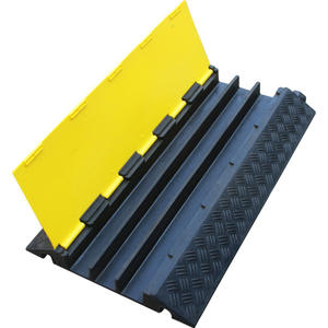 Jalan Keselamatan Lalu Lintas insiden Ramp 2 saluran karet Pvc penutup trotoar Kerb Curbside kabel Ramp pelindung kabel - Product Image 5