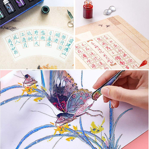 Stylo trempé Vintage en verre cristal, encre, 12 couleurs, pour Art, écriture, <span class=keywords><strong>dessin</strong></span>, signet - Product Image 6
