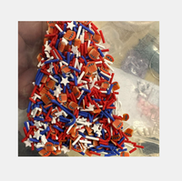4 juillet Oncle Sam Chapeaux Polymère Argile Tranche Slime Remplissage Sprinkles Nail Art Charms