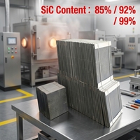 Pelat Karbida SiC 99% Sintered untuk Perlengkapan Tungku Sintering Katoda Baterai Lithium, Rak Keramik Kemurnian Tinggi, Pasokan Massal