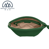 Pochette de poignet pour femme en cuir véritable RFID, design Dumpling Guangdong, avec fermeture éclair, personnalisable avec logo, de luxe, par Mount Yanzhi