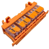 Support de fixation sur rail pour connecteurs de bornier GGDX Wagos séries 221/222/2273/2773/773