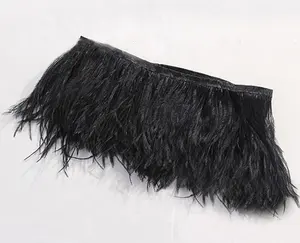 Trimming For Feathers Black Ostrich Feather Fringe Trimming Ostrich Feather Trim For Clothes Accessories