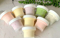 4 Oz 8 Oz Franchiseur Gobelets à crème glacée en papier pour yaourt glacé avec couvercles plats en plastique