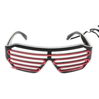 Lunettes EL Flash bicolores style standard, lunettes DJ lumineuses, fil EL, mode néon, lumière LED, lunettes de rave, costume de fête, lunettes aveugles