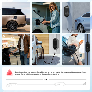 Nouvelle arrivée - Station de <span class=keywords><strong>recharge</strong></span> portable pour véhicules électriques Isigma Y1 3,6 kW 16A Type 2 avec un câble de 5 m Type 1/Type 2/GBT - Product Image 6