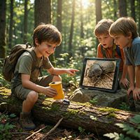 Loupe microscope 4K avec lumière, mini-microscope portable, jouets STEM, mini-microscope numérique USB portable 1000x