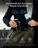 Batterie externe Anker Prime, 20 100 mAh, chargeur portable 3 ports avec sortie maximale de 220 W, charge bidirectionnelle