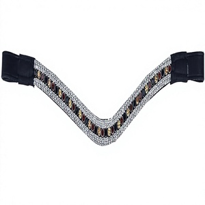 Diadema Ecuestre de Cuero Cristalino, Ligera y Elegante, Decoración para Estribos de Montar a Caballo - Product Image 2