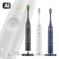 Cepillo de Dientes Eléctrico Sónico de Alta Gama V10, Suave, IPX7, Logotipo Personalizado, Ultra Silencioso, Pantalla LED Vibrante, 365 Días de Uso Continuo, 15 Modos