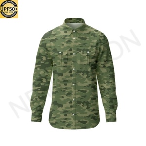 Vêtements de pêche pour hommes personnalisés, camouflage, manches longues, sublimation, anti-UV UPF 50, séchage rapide, respirant - Product Image 3