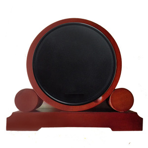 Solid Wood Grain Desk Clock Circular Silent Bedroom Table Clock T1024 - Product Image 5