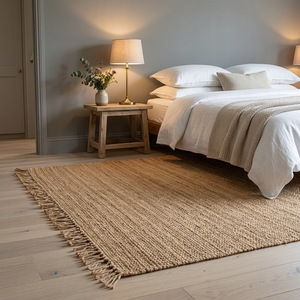 Handmade Natural Jute <b>Rug</b> Rectangle Bohemian Flat Weave Eco Friendly Living Room Area <b>Rug</b> Solid Color <b>Thin</b> Pile - Product Image 3