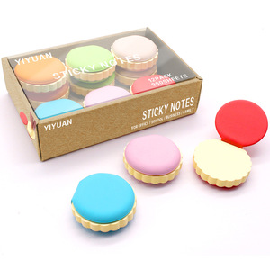 Nhà sản xuất ghi chú dán, dán sáng tạo Macarons hình đặc biệt có thể được bán buôn sinh viên ghi chú dán - Product Image 1