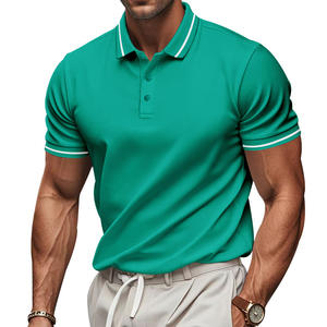 Polo de Verano para Hombre, Color Sólido, Secado Rápido, Manga Corta, Cuello Camisero, Ropa Informal, Fibra de Poliéster - Product Image 4