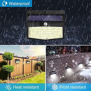 Lampes murales solaires LED extérieures IP65 étanches 5W blanc neutre dimmable en alliage d'aluminium angle de faisceau 120° - Product Image 4