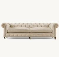 Ensemble de canapés sectionnels Chesterfield modernes avec rembourrage en éponge, tissu durable et écologique, meubles de salon de luxe