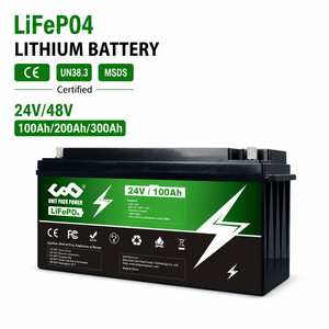 Batterie au lithium LifePO4 24V 100AH, système 10kwh 48V, batterie LifePO4 200ah 100ah, batterie de stockage d'énergie solaire au lithium pour maison - Product Image 1