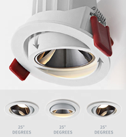 Haute qualité pour le projet 7w réglable COB LED downlight 12w 20w 30w