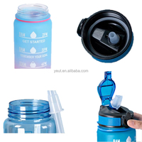 1000ml Romantique Couleur Tritan Bouteille D'eau En Plastique En Plastique Sport Bouteille D'eau Voyage Fitness Tasse D'eau avec Flip Top Cover