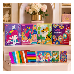 Kit de Actividades de Colorear con Lámina Metálica, Juego de Manualidades con Diseño de Castillo para Niñas, Sin Pantalla, Regalo de Viaje, Suministro de Juguetes - Product Image 5