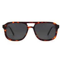 Lunettes de soleil en acétate à double pont personnalisées, style aviateur, tendance rétro, pour femmes, transfrontalières Europe-Amérique