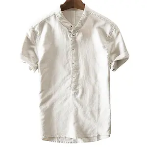 Özel V boyun erkek Polyester pamuk karışımı T shirt