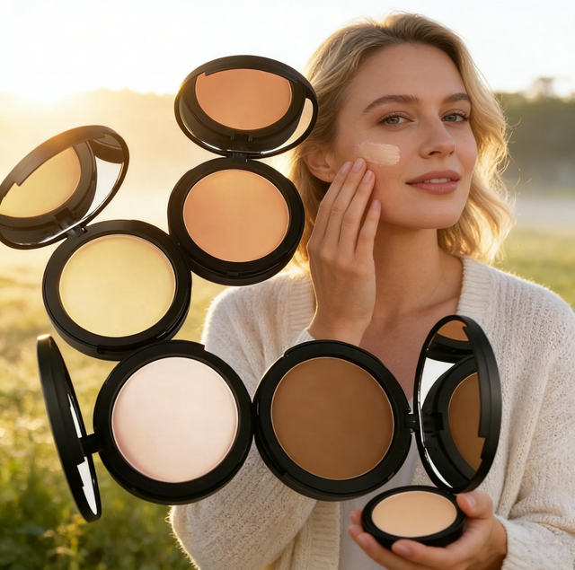 OEM Wholesale Professional Face Cosmetics Hot Sale Smooth Skin Best Pressed Face Powder