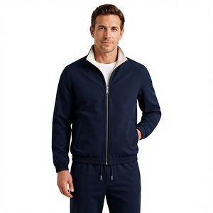 Completo da Uomo Personalizzato Reversibile Leggero in Poliammide ed Elastan, Tinta Unita, Estivo, Lungo, con Tasche Laterali, Set 2 in 1 Giacca e <span class=keywords><strong>Pantaloni</strong></span>, OEM - Product Image 4