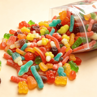 Yoloduck Halal Gecertificeerde Zoete Fruitgummi's op Maat, Meerkleurige Gummi's Groothandel