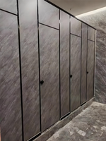 Porte de cabine de toilette cellulaire HPL, durable, pour salle de bain et douche