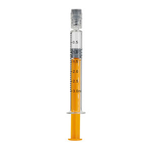 Jeringas aplicadoras de vidrio Luer Lock rellenables seguras de 3ml con émbolos de colores <span class=keywords><strong>sin</strong></span> agujas - Product Image 3