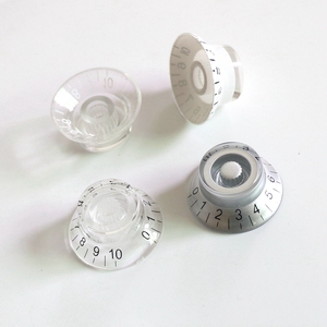 Donlis helder zilverkleurige hoedvormige LP gitaarknoppen wit snelheids-, <span class=keywords><strong>volume</strong></span>- en toonregeling groothandel - Product Image 3