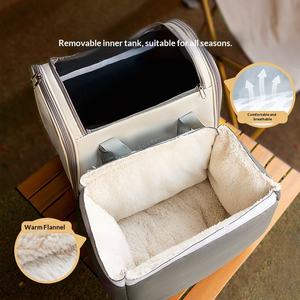 बिल्ली वाहक कुत्ते वाहक यात्रा विरोधी-तनाव पोर्टेबल कंधे बैग हल्के डिजाइन बड़े क्षमता पालतू कैरियर - Product Image 2