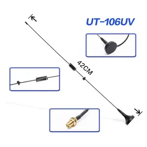 Mobil çift bant 144-430Mhz taşınabilir iki yönlü radyo anten Wouxun TYT Vertex için UT-106UV mobil taşınabilir erkek sma-m anten