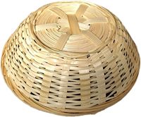 YULIN JIAFU Ensemble de 6 paniers de rangement ronds en osier tressé de taille personnalisée, écologiques, pour servir des collations, naturels