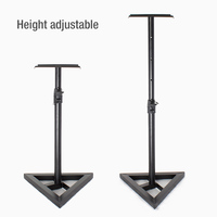 Support de haut-parleur réglable Yinyu 20 kg avec base triangulaire, coussin antidérapant en EVA professionnel, système de sonorisation, hauteur de 0,7 à 1,1 m