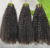 Extensions de cheveux crépus, cheveux humains vierges, trame de cheveux double densité, trame de cheveux humains bouclés afro crépus, 100% cheveux humains
