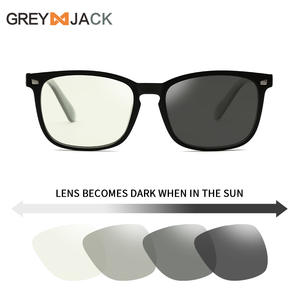 Gafas grises Jack anti luz azul, unisex, montura retro TR90, protección UV, opciones de color transparente, verano 2021 - Product Image 2