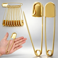 Übergroße Goldene Sicherheitsnadeln, Robuste Edelstahl-Sicherheitsnadeln für Mode-Schals und Kleidung